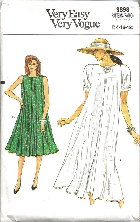 Granny Fashion, Loose Fit Dress Pattern, Practical Clothes, Minimal Clothes, Teacher Morale, 1980’s Fashion, Maternity Casual, Vogue Dress Patterns, Above Elbow