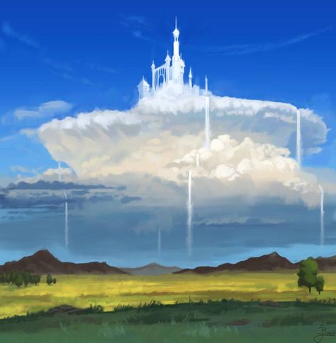 Cloud Kingdom by BaukjeSpirit on DeviantArt Cloud Kingdom, Cloud Giant, Cloud Study, Cloud City, Heaven Art, Castle In The Sky, Fantasy City, Fantasy Castle, Fantasy Places