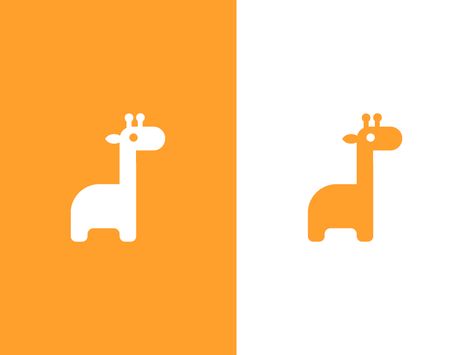 Giraffe / logo design by Deividas Bielskis | Dribbble | Dribbble Henna Animals, Baby Shop Logo, Giraffe House, Giraffe Logo, Daycare Logo, 50 Logo, Corporate Social Media, Logo Identity Design, Chairs Logo