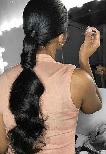 Sleek Ponytail Hairstyles, Beautiful Black Hair, Short Haircut Styles, Black Ponytail Hairstyles, Hair Ponytail Styles, Sleek Ponytail, Ponytail Styles, Relaxed Hair, Love Hair