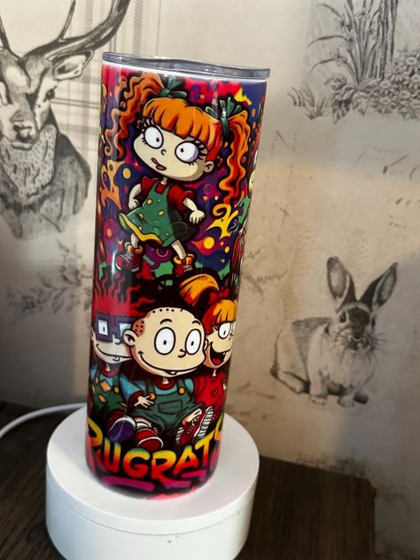 Large 20oz metal tumbler with lid and straw.  Excellent quality products used, this is made with sublimation ink not vinyl.  Hand wash with warm water Not dishwasher safe 90s Kids Cartoons, Metal Tumbler, Metal Tumblers, Kids Cartoon, Sublimation Ink, Tumbler Gift, 90s Kids, Tumblers With Lids, Cartoon Kids