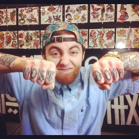 Macadelic Boxing Gloves Tattoo, Blue Slide Park, Mac Miller Tattoos, Left Arm Tattoos, Tiny Heart Tattoos, Daniel Johnston, The Wailers, Tattoo Videos, Boy Tattoos