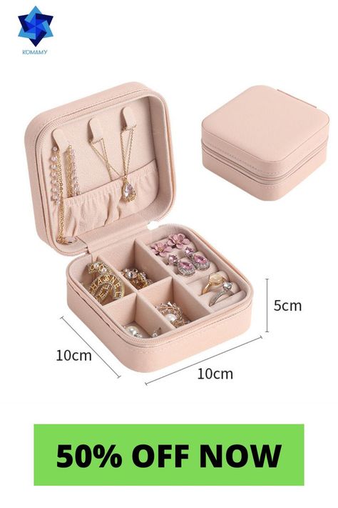 Don't forget that the dividers are removable so they can be adjusted according to your needs and the style you prefer.
Compact and Convenient - Our jewelry box is small enough to fit in your suitcase wherever you go, while still keeping your jewelry in place. This box can be used to store several rings, earrings, delicate bracelets or necklaces, and other jewelry. In addition, it's easy to carry around, making it the perfect travel companion!!! Necklace Hooks, Necklace Storage, Travel Jewelry Organizer, Organizer Jewelry, Jewelry Storage Box, Jewelry Organizer Box, Travel Jewelry Case, Jewelry Storage, Birth Flower