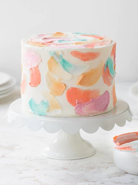 9 Easy Ways to Decorate a Cake - by Tessa Huff Watercolor Cake Tutorial, Torte Creative, Decorate A Cake, Cake Photos, Watercolor Cake, 3rd Birthday Cakes, Smooth Cake, Easy Birthday, Naked Cakes