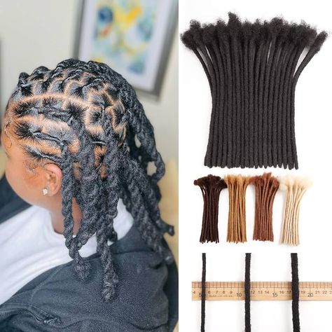 Amazon.com : Orientdreads Human Hair Natural Color Handmade Crochet Afro Hair Soft Dreadlocks Extensions 0.4cm 0.6cm 0.8cm Thickness (8in 20 strands, Natural black 0.4cm) : Beauty & Personal Care Curly Locs Extensions, Small Loc Extensions, Crochet Afro, Loc Extensions Human Hair, Dreadlock Crochet, Hair Dreadlocks, Dreadlocks Extensions, Dread Styles, Hair Natural Color