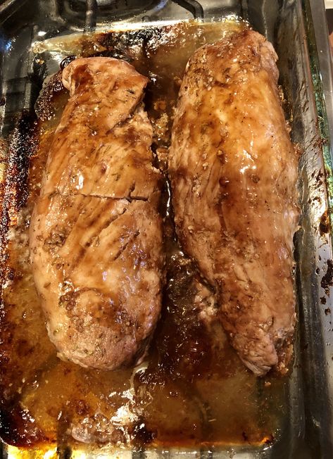 Brown Sugar and Balsamic Glazed Pork Tenderloin Balsamic Glazed Pork Tenderloin, Brown Sugar Pork Tenderloin, Glazed Pork Tenderloin, Pork Tenderloin Oven, Balsamic Pork Tenderloins, Pork Tenderloin Recipe, Balsamic Pork, Glazed Pork, Tenderloin Recipe