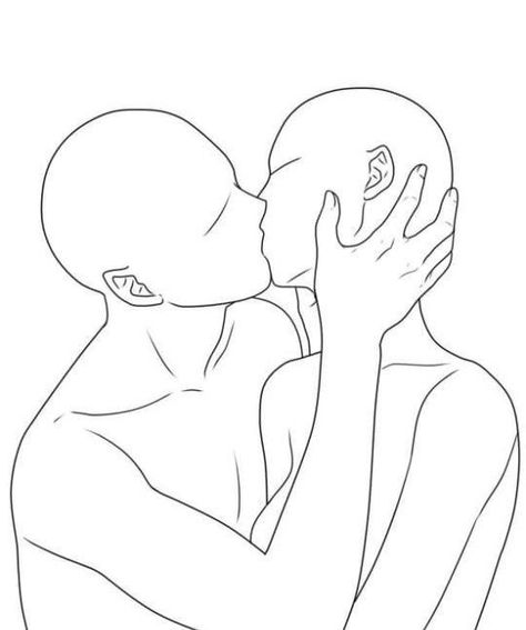 Kissing Art, Couple Base, Couple Kissing, Cute Doodles Drawings, Figure Drawing Reference, Art Base, Art Poses, Art Tutorials Drawing, Anime Poses Reference