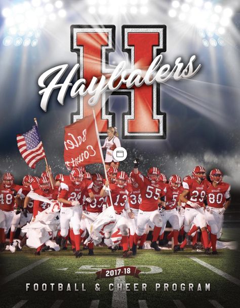 High School Football Fundraising Game Day Media Guide, Hollister Haybalers 2017 GameOnDesign.com Football Program Ad Ideas High Schools, Football Program Ad Ideas, Seniors 2023, Football Fundraiser, Football Ads, Fundraising Games, Hs Football, Football Banquet, Coaches Wife