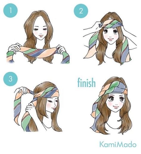 Ariel Hair, Braids Step By Step, Hair Scarf Styles, Head Scarf Styles, Bandana Styles, Hair Guide, Peinados Fáciles Para Cabello Corto, Keratin Hair, Hair Wraps