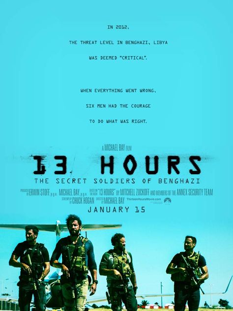 "13 Hours" (2016) Poster  #Movies #Posters #MoviePosters  #Art #TheImaginativeHobbyist 13 Hours In Benghazi, 13 Hours Movie, When Everything Goes Wrong, Filmmaking Inspiration, Tactical Operator, Movies Posters, 13 Hours, Posters Design, Movie Posters Design