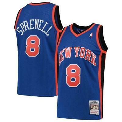 (eBay) New York Knicks Jersey Men's Latrell Sprewell 1998-99 HC Reload Swingman Knicks Jersey, Latrell Sprewell, Blue New York, Football Game Outfit, Personalized Jersey, Team Uniforms, Nba Jersey, Tailored Design, New York Knicks