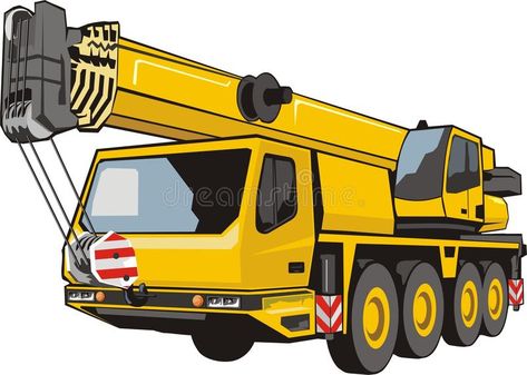 Crane Mobile, Mobile Crane, Heavy Lifting, Infographic Design, Dart, Stock Images Free, Sailing, Stock Vector, Tap