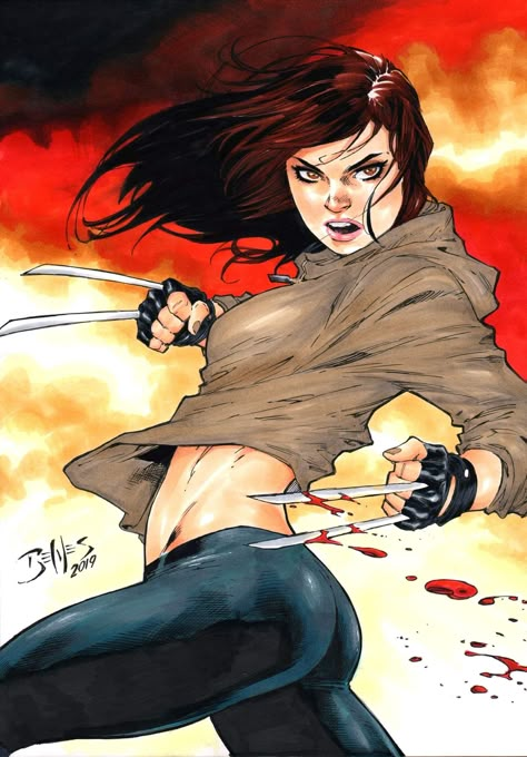 X-23 by Ed Benes Marvel X 23, X23 Fanart, X 23 Marvel, X 23 Laura Kinney, X-23 Fanart, Pinup Drawing, Laura Kinney, Superhero Images, Marvel Paintings