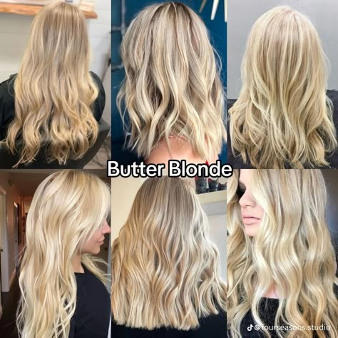 Butter Blonde Hair Color, Tones Of Blonde, Butter Blonde Hair, Butter Blonde, Vanilla Blonde, Strawberry Blonde Hair Color, Brown Hair Looks, Hairstyles For Layered Hair, Strawberry Blonde Hair