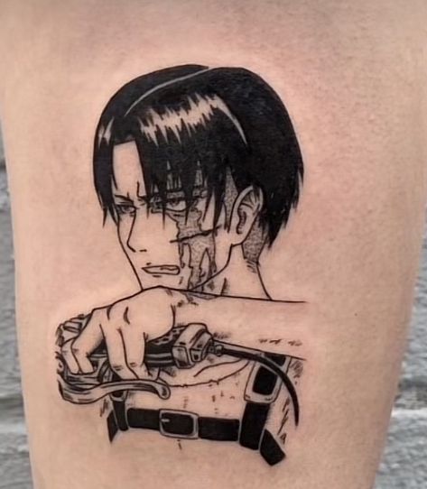 Levi Tattoo, Attack On Titan Tattoo, Captain Levi, Hand Tattoos For Guys, Attack On Titan Levi, Aesthetic Tattoo, Design Drawings, Anime Tattoos, Tattoo Design Drawings