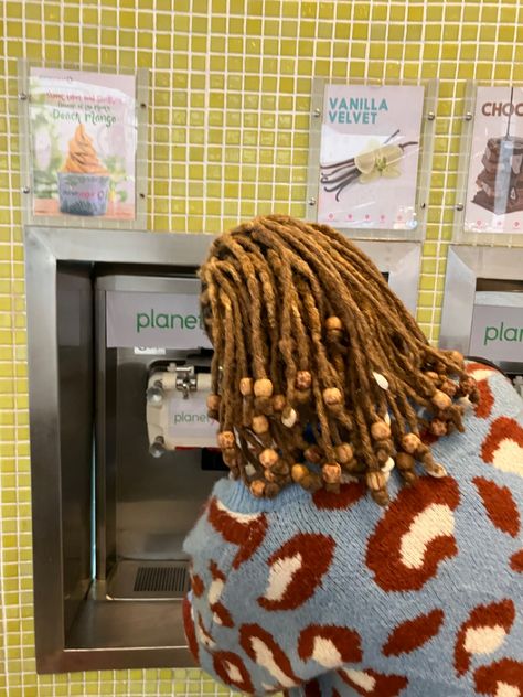 Ice cream 
Cute locks ideas
Dread locks
Black girl hairstyles Locs With Beads, Blonde Locs, Locs Hairstyles, Glow Up?, Locs, Hair Inspo, Hair Ideas, Natural Hair Styles, Dreadlocks