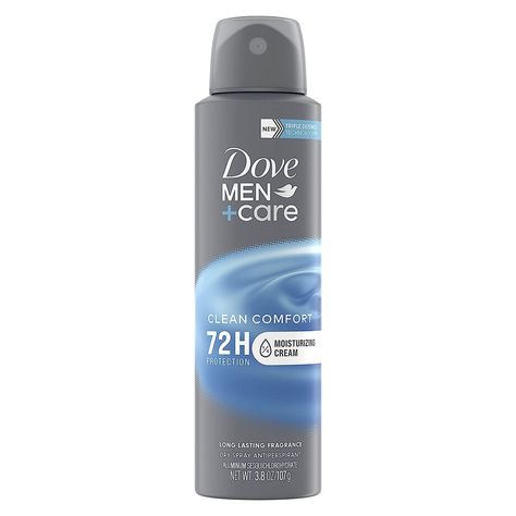 Dove Men+Care Antiperspirant Deodorant Clean Comfort Dry Spray For Men 72-hour Sweat and Odor Protection with Triple Defense Technology 3.8 oz Dove Antiperspirant, Dove Men Care, Dove Men, Mens Deodorant, Skin Dryness, Body Bars, Antiperspirant Deodorant, Deodorant Spray, Moisturizing Cream