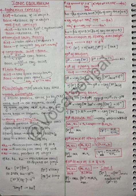 Ionic Equilibrium Quick Revision Sheet Equilibrium Notes, Ionic Equilibrium Short Notes, Ionic Equilibrium Notes, Ionic Equilibrium Chemistry Notes, Equilibrium Formula Sheet, 11th Chemistry Notes, Ionic Equilibrium Formula Sheet, Chemical Equilibrium Formula Sheet, Solution Formula Sheet Chemistry