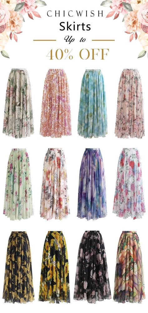 Printed Maxi Skirt in 2022 | Printed maxi skirts, Casual chiffon dress, Unique fashion Chicwish Skirt, Printed Maxi Skirt, Ruffle Maxi Skirt, Chiffon Maxi Skirt, Led Dress, Fashion Buyer, Floral Maxi Skirt, Printed Maxi Skirts, Date Outfits