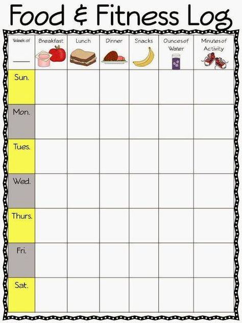 Food & Fitness Log Food Journal Template, Food And Fitness, Post Pregnancy Workout, Food Log, Pregnancy Food, New Year New You, Health Journal, Tracker Printable, Food Journal