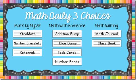 Math Daily 3 Choice Board mock-up Math Daily 3, Daily 3 Math, 3rd Grade Teacher, Math Magic, Creative Teaching Press, Lesson Plan Template, Choice Board, Math Journal, Math Writing