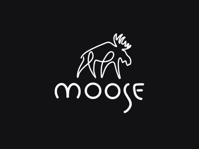 Moose Logo Design, Nordic Logo, Moose Tattoo, Animal Logo Inspiration, Country Wallpaper, Animals Logo, Moose Logo, Snow Animals, Draw Animals