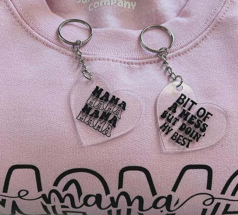 Mama mama mama & bit of a mess but doin my best heart keychain💓 Couple keychains still available, DM to order these cuties!! #custom #keychains #customkeychains #mamakeychains #etsyoninstagram #etsyshop #etsyseller #etsyshopowner Couple Keychains, Keychain Couple, Custom Keychains, Couples Keychains, Heart Keychain, Good Heart, Custom Keychain, Keychains, Etsy Seller