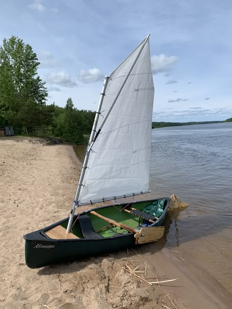 Canoe Sail, Canoe Modifications, Vintage Canoe, Sailing Canoe, Kayak Fishing Accessories, Thru Hike, Canoe Camping, Canoe Boat, Canoe Paddle