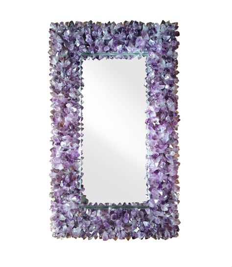 Violette Mirror Purple And Silver Bedroom, Mirrored Walls, Resin Mirror, Fortuny Fabric, Huge Mirror, Floral Mirror, Dream Catcher Craft, Carved Wood Frame, Chinese Chippendale