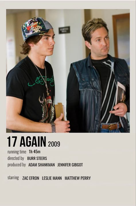 17 Again Movie Aesthetic, Everyday Movie Poster, 17 Again Movie Poster, Movie Posters Polaroid, You Again Movie, 17 Again Movie, The End Movie, Comedy Movies List, Polaroid Movie Poster