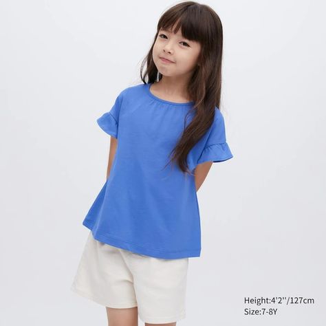 Discover great products at the best prices at Dealmoon. Uniqlo AIRism Cotton Frill T-Shirt. Price:$14.90 at Uniqlo Uniqlo Airism, Uniqlo Kids, Uniqlo Shorts, Frill Shorts, Frill Sleeves, Ruffled Sleeves, Full Zip Hoodie, Tshirts Online, Long Sleeve Sweatshirts