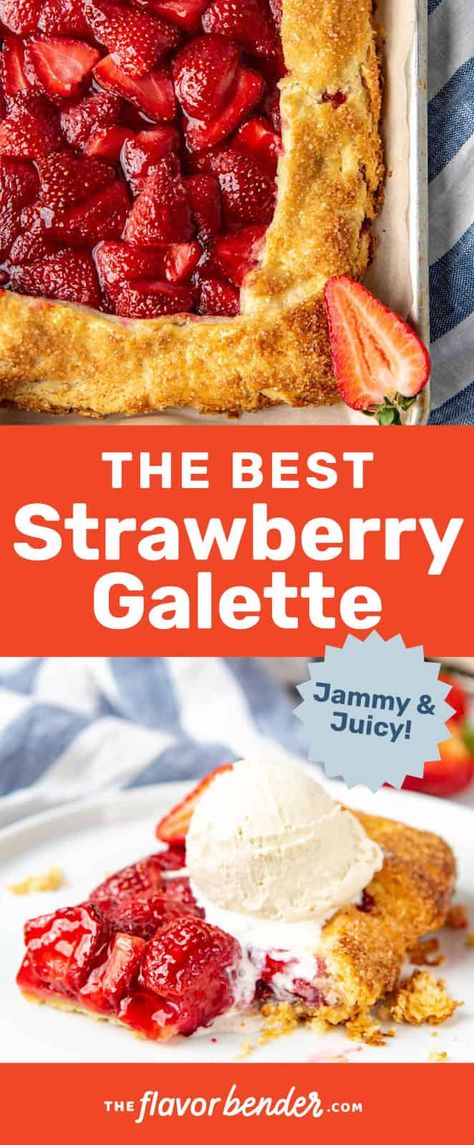 Strawberry Galette Recipe, Cheesecake Strawberries, Strawberry Galette, Cheesecake Oreo, Homemade Strawberry Sauce, Baked Cheesecake, Galette Recipe, Homemade Snickers, Cookies Bars