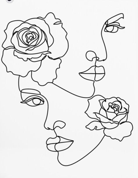 #CoolTattoos #TattooArt #InkMaster #TattooDesigns #InkedUp #TattooLovers #InkInspiration #TattooIdeas #CreativeInk #TattooStyle Female Line Art, Embroidered Canvas Art, Continuous Line Art, Nature Symbols, Face Line Drawing, Minimal Drawings, Line Art Vector, Abstract Face Art, Drawing Portrait