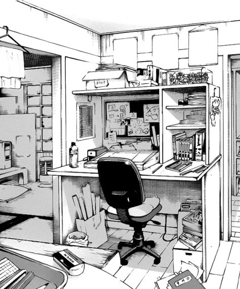 ✩shoujoromance✩ White Drawing, Perspective Art, Background Drawing, Perspective Drawing, Arte Sketchbook, Manga Pages, A Desk, Architecture Sketch, Environment Concept Art