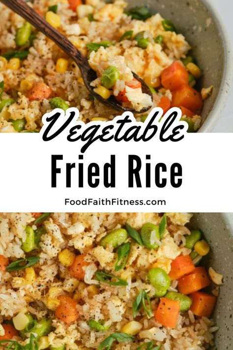 Recreate the Chinese takeout side dish in your own kitchen with this recipe for vegetable fried rice. Eggs, carrots, edamame, and brown rice with soy sauce make this a sure-fire win. Rice With Soy Sauce, Vegetable Fried Rice Recipe, Asian Seasoning, Vegetable Fried Rice, Asian Sauce, Clean Eating Recipes For Dinner, Chinese Takeout, Clean Eating Dinner, Fried Vegetables