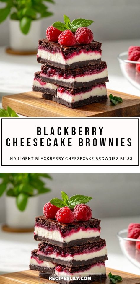 I just made these indulgent blackberry cheesecake brownies, and they're a true delight! With layers of fudgy chocolate brownie, creamy cheesecake, and a swirl of blackberry goodness, every bite is pure bliss. Perfect for dessert lovers, these brownies are sure to impress at any gathering! Gourmet Brownies, Pretzel Dessert, Cheesecake Swirl Brownies, Blackberry Cheesecake, Swirl Brownies, Birthday Desserts, Cheesecake Brownies, Taste Made, Dessert Lover