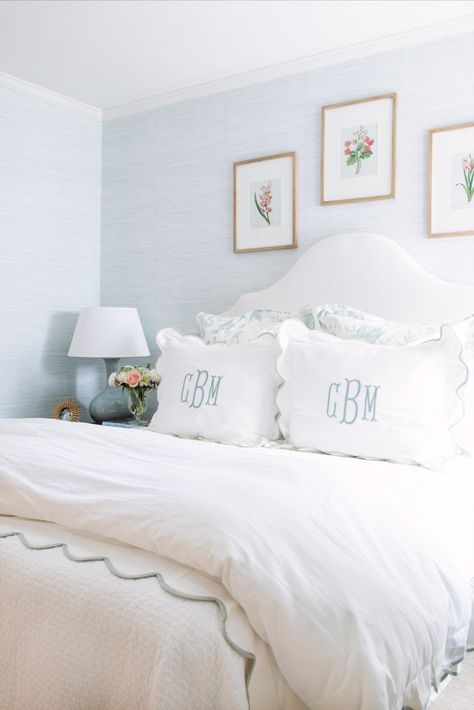 See how Caroline Bramlett of LCB Style transforms her guest room into a relaxing retreat with the help of our Faux Grasscloth Peel & Stick Wallpaper in a customer-favorite colorway, whisper blue! 

“This peel and stick wallpaper is everything our room had been missing- color, texture, depth, and that 'completed' feeling. It was very easy to install, and I truly loved watching the transformation take place roll by roll.” - Caroline.

Available in 17 playful colors! Cottage Wallpaper Bedroom, Maeve Bedroom, Faux Grasscloth Wallpaper, Guest Room Office Combo, College House, Bedside Table Design, Dorm Inspo, Society Social, Guest Room Office