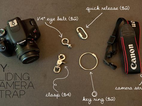 Diy Camera Strap, Nikon Camera Tips, Diy Bag Strap, Diy Travel Accessories, Diy Camera, Gopro Photography, Camera Straps, Camera Hacks, Photography Gear