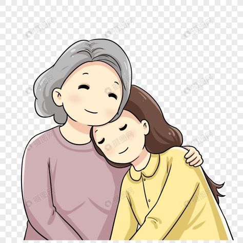 Grandma Drawing Easy, Grandma And Granddaughter Drawing, Cute Grandma Drawing, Grandma Drawing, Mom Drawing, Birthday Cards For Mother, School Creative, Family Drawing, Cartoon Photo