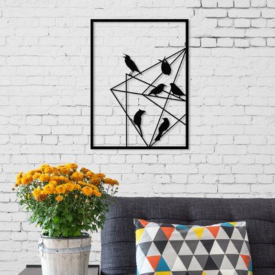 Birds On Wire, Starburst Wall Decor, Wire Wall Art, Steel Wall Art, Modern Metal Wall Art, Modern Shapes, 3d Wall Art, Product Ideas, Unique Wall Decor