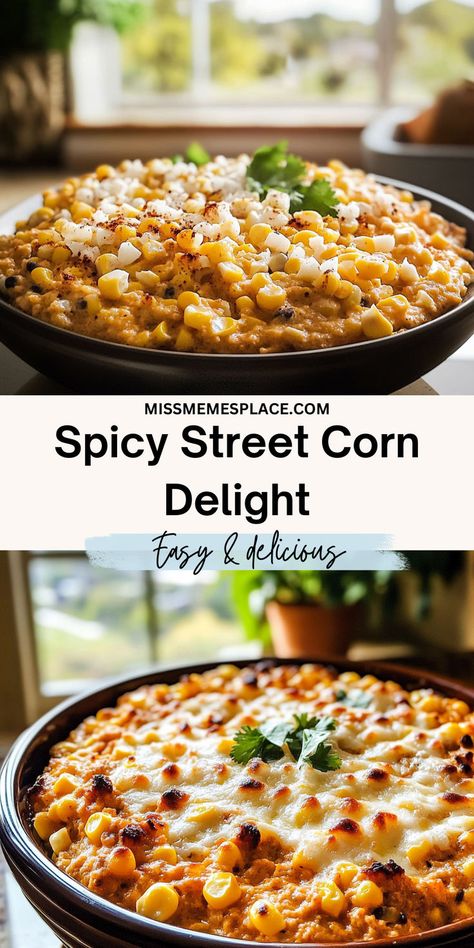 Enjoy the perfect balance of creamy and spicy with this Mexican Street Corn Dip! Made with roasted corn and a kick of jalapeño, this dip is not only delicious but also a hit for health-conscious foodies who love flavor. Spicy Street Corn, Mexican Street Corn Dip, Street Corn Dip, Corn Dip Recipes, Corn Dip, Mexican Street Corn, Roasted Corn, Street Corn, Mexican Street