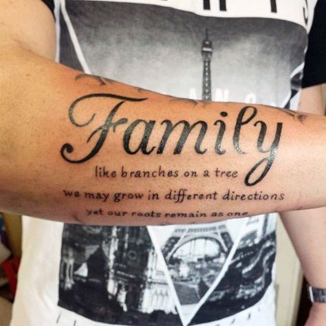 Tattoo That Symbolizes Family, Good Family Tattoo, Tattoos Arm Mann, Family Quotes Tattoos, Family Tattoos For Men, Tattoo Quotes For Men, Family Tattoo Designs, Family Tattoo, Omerta Tattoo