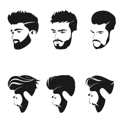 Men Hair Sketch, Men Icon, Men Illustration, Hair Saloon, Hair Sketch, Man Vector, Man Illustration, Man Icon, Men Hair