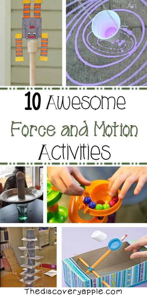 Force And Motion Activities, 8th Grade Science Projects, Robot Activity, Motion Activities, Forces And Motion, Apple Week, Stem Lab, Stem Classroom, 8th Grade Science