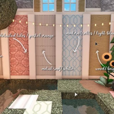 #roblox #robloxbuild #bloxbug #robloxgame Aesthetic Color Palettes Bloxburg, Blox Burg Color Scheme, Color Schemes For The Home Bloxburg, Roblox Bloxburg House Color Schemes, Color Ideas Bloxburg, Bloxburg Color Pallete Aesthetic, Aesthetic Bloxburg Color Schemes, Cute Bloxburg Layouts, Bloxburg Colorful House