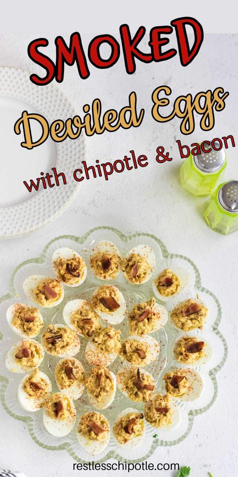 Smoked Deviled Eggs Recipe, Best Deviled Egg Recipe Ever, Bacon Deviled Eggs Recipe, Deviled Eggs With Bacon, Smoked Eggs, Smoked Deviled Eggs, Eggs With Bacon, Traeger Cooking, Deviled Egg Recipe