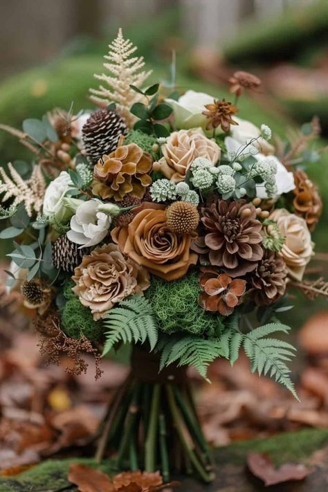 Autumn Bliss: 22 Gorgeous Fall Wedding Bouquets • Fall Wedding Bouquets October Simple, Fall Wedding Bouquets September, November Wedding Bouquet, Fall Wedding Bouquets October, Natural Wedding Bouquet, Woodland Wedding Bouquet, Wedding November, Loose Bouquet, Fall Wedding Bouquet