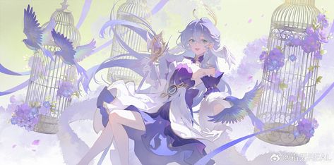 Header Banner, Ethereal Art, Illustration Character Design, Pretty Art, Cute Anime Character, Cool Artwork, Anime Fanart, Anime Character, Art Inspo