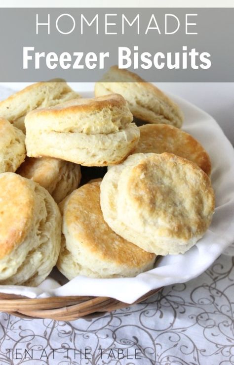 Homemade Freezer Biscuits, Freezer Biscuits, Freeze Ahead Meals, Delicious Cookies Homemade, Frozen Biscuits, Prepared Food, Homemade Biscuits, Freezer Cooking, Make Ahead Meals