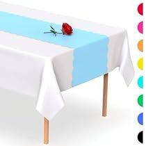 Plastic Table Runner, Scallop Table, Cheap Table Decorations, Turquoise Table, Paper Table Runner, Cheap Table, Blue Table Runner, Table Runner Size, Paper Table